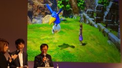 開発中の「ドラクエXI」ＰＳ４版のデモプレイ＝片平知宏撮影