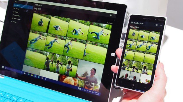 ウィンドウズ10モバイルでは、パソコン版のウィンドウズ10用に開発したアプリが、そのまま動作する