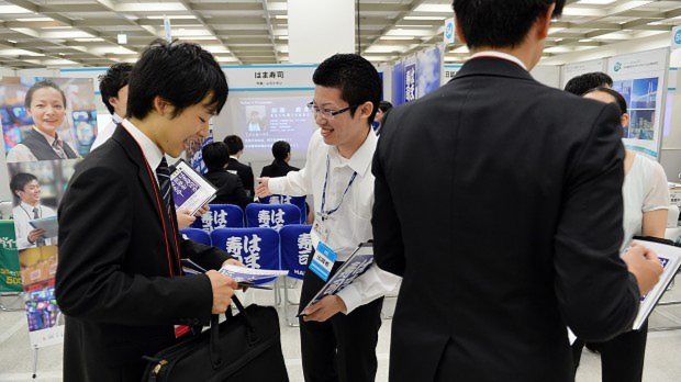マイナビ合同会社説明会で=関口純撮影
