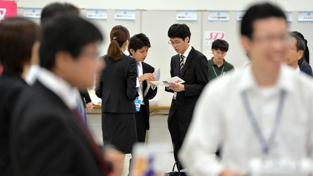 マイナビ合同会社説明会で=関口純撮影
