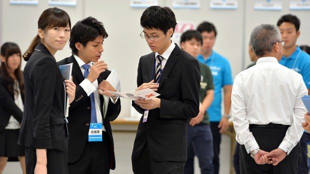 マイナビ合同会社説明会で=関口純撮影