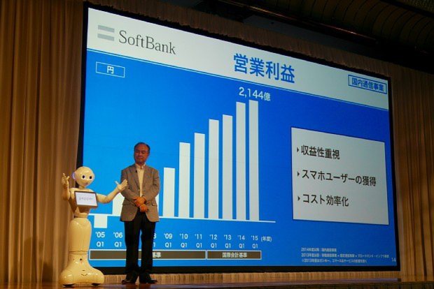 ソフトバンクグループの第1四半期の決算発表で登場したペッパー