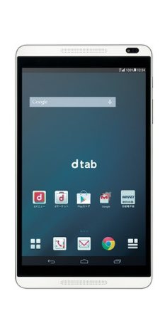 端末価格を安価におさえたドコモの「dタブ」。写真は8インチ判だが、2015年12月には10.1インチ判が発売される