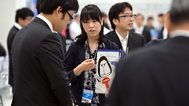 マイナビ合同会社説明会で=関口純撮影