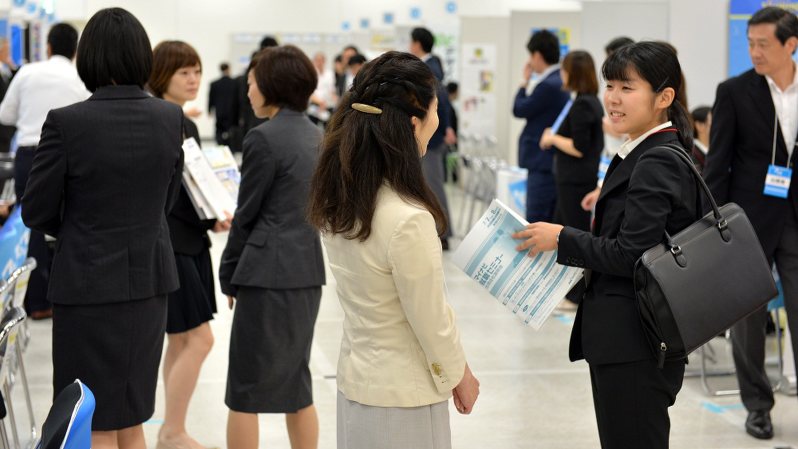 マイナビ合同会社説明会で=関口純撮影