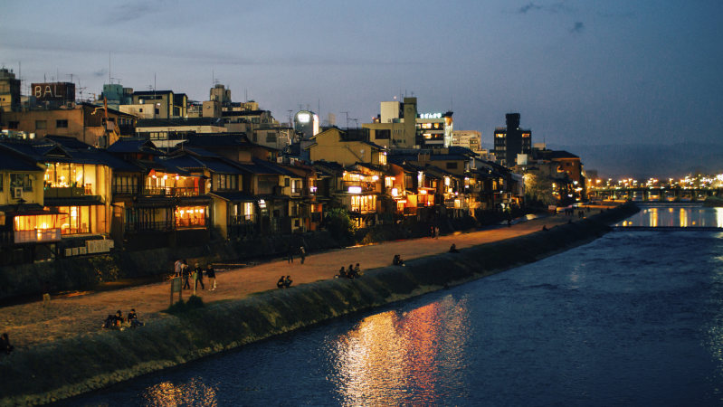 京都・鴨川の風景