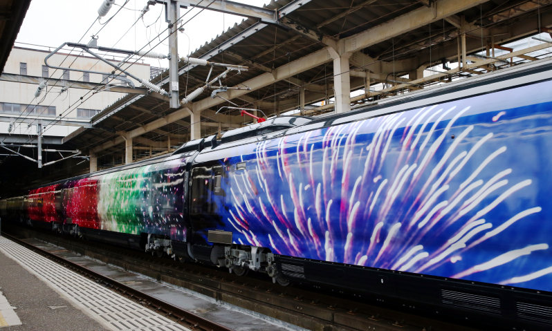 走る美術館：上越新幹線の車両にアート…今春から運行 [写真特集5/7