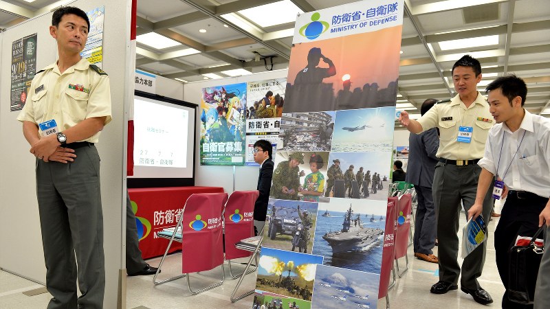 マイナビ合同会社説明会で=関口純撮影