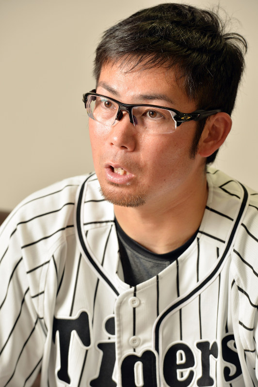 1型糖尿病を抱えながらプロ野球で活躍する阪神の岩田稔投手=森園道子撮影