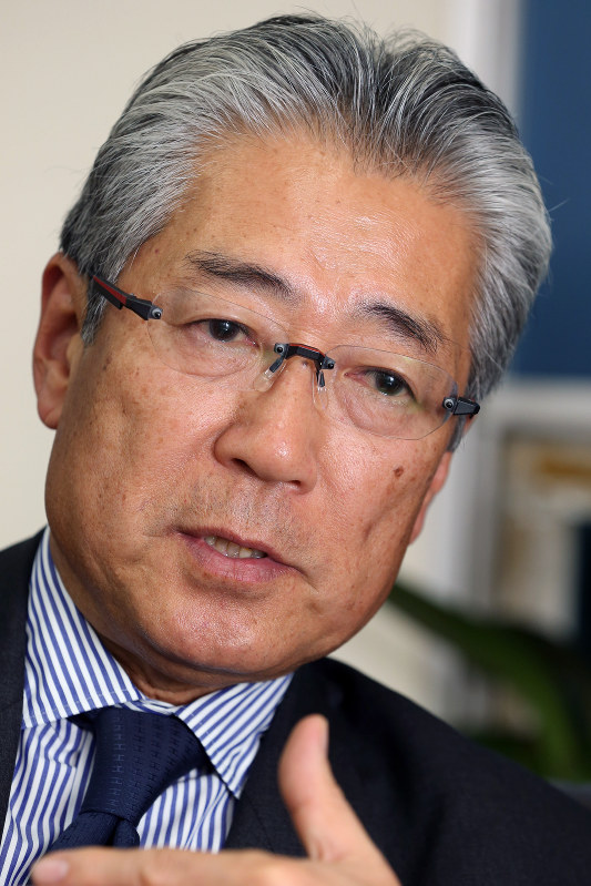 JOCの竹田恒和会長=山本晋撮影