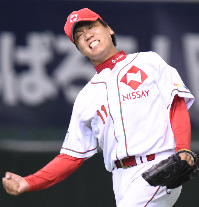 前回大会で橋戸賞に輝いた日本生命の藤井=徳野仁子撮影