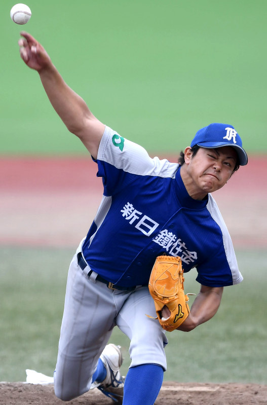 2次予選でフル回転の活躍を見せた新日鉄住金鹿島の玉置=竹内紀臣撮影