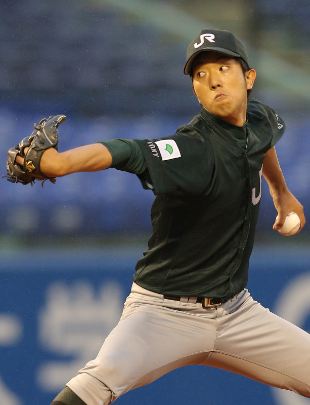 エースに成長したJR東日本の田嶋=後藤由耶撮影