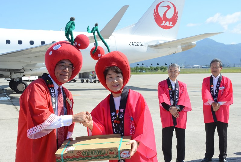 山形空港 朝取れのサクランボでごじゃる 航空貨物 羽田と伊丹便で復活 山形 毎日新聞