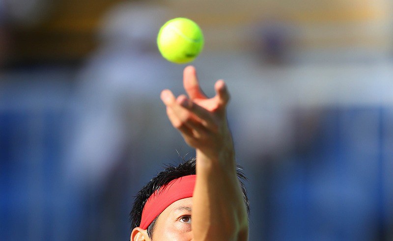 リオ五輪 テニス男子シングルス：錦織圭が準々決勝に進出 [写真