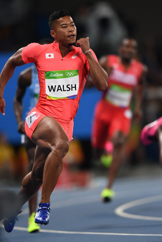 男子400メートル予選、4組6着で準決勝進出を逃したウォルシュ・ジュリアン=リオデジャネイロの五輪スタジアムで2016年8月12日、三浦博之撮影