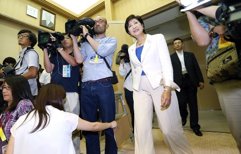 小池百合子・東京都知事＝２０１６年８月２日、宮武祐希撮影