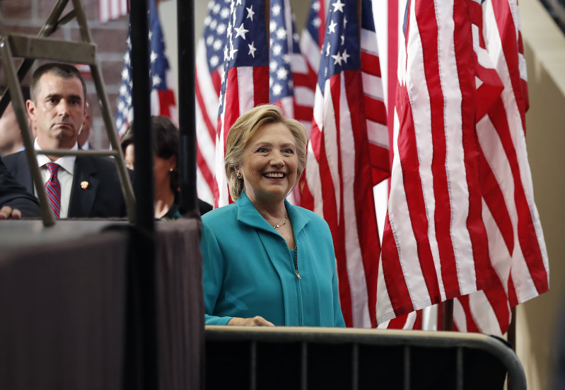 米大統領選民主党候補のヒラリー・クリントン前国務長官=AP