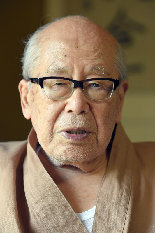 金子兜太氏=埼玉県熊谷市で2015年6月15日、喜屋武真之介撮影