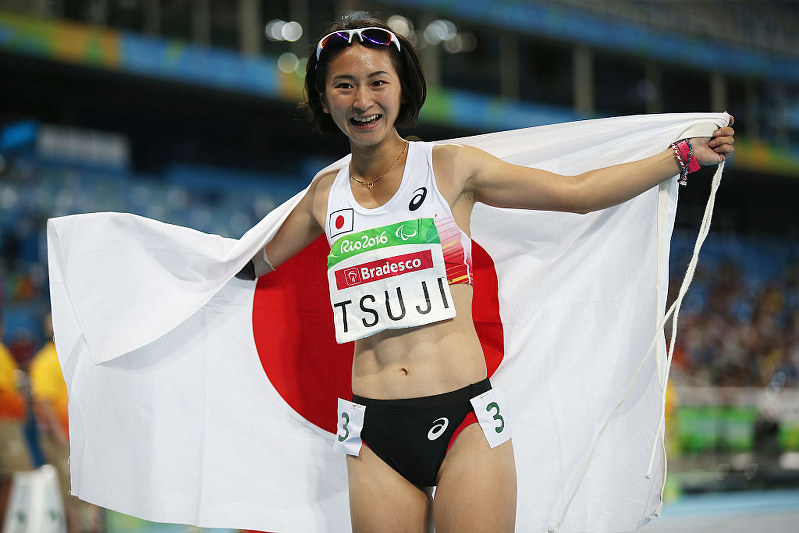 陸上女子400メートル(切断などT47)で銅メダルを獲得した辻沙絵=ゲッティ