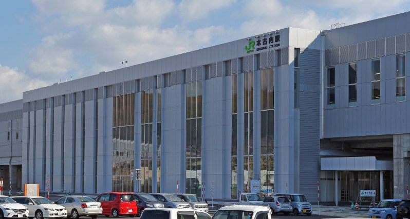 JR木古内駅=北海道木古内町で、手塚耕一郎撮影