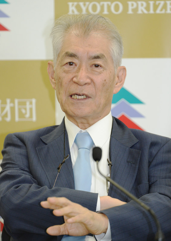 本庶佑・京都大名誉教授=2016年6月17日、平川義之撮影