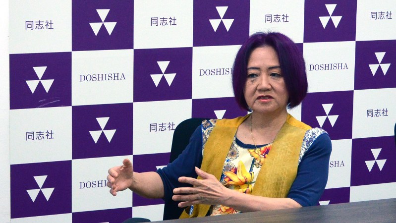 浜矩子・同志社大学大学院ビジネス研究科教授=2016年9月15日、山口敦雄撮影