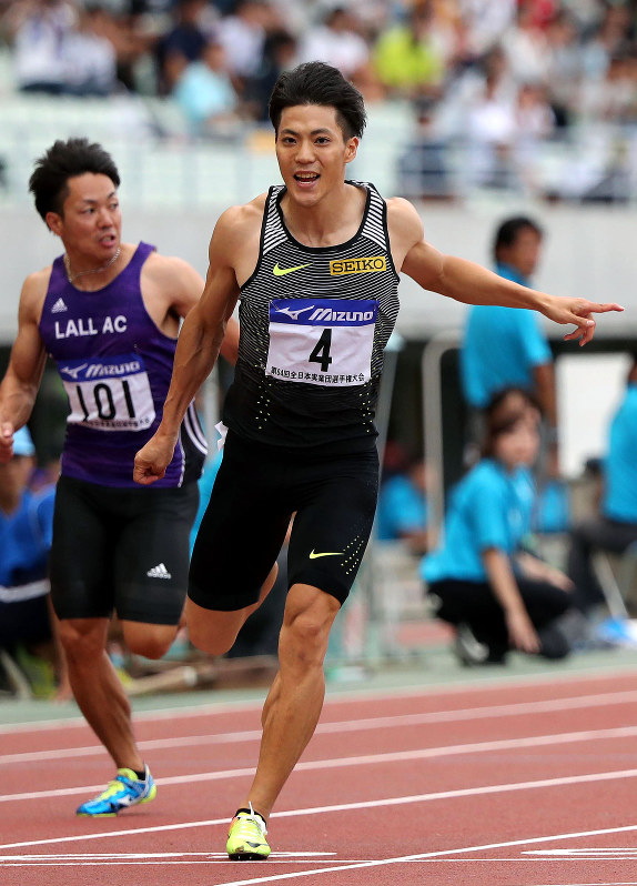 陸上 山県亮太１０秒０３ 日本歴代４位タイ 実業団対抗 毎日新聞