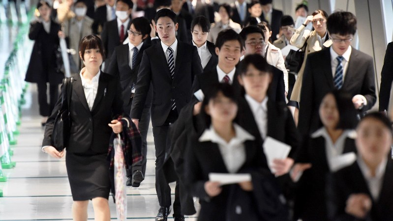 ２０１６年夏の就活＝東京都内で