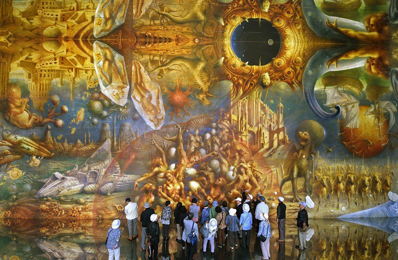 油絵 移り行く森【Ａ】 油絵 移り行く森【A】