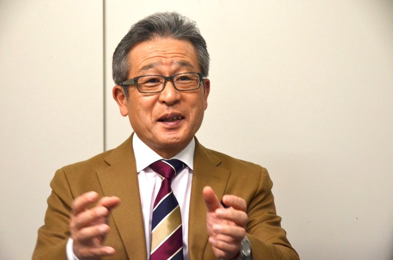 江上剛さん=2016年12月16日、田中学撮影