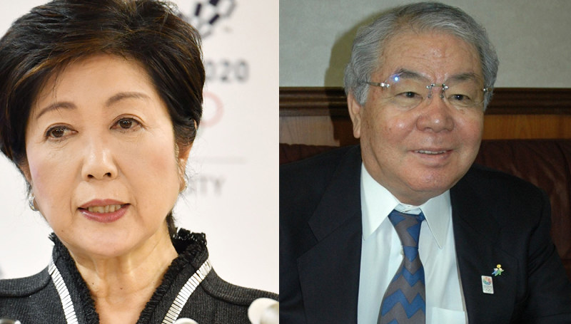 小池百合子知事(左)と内田茂都議
