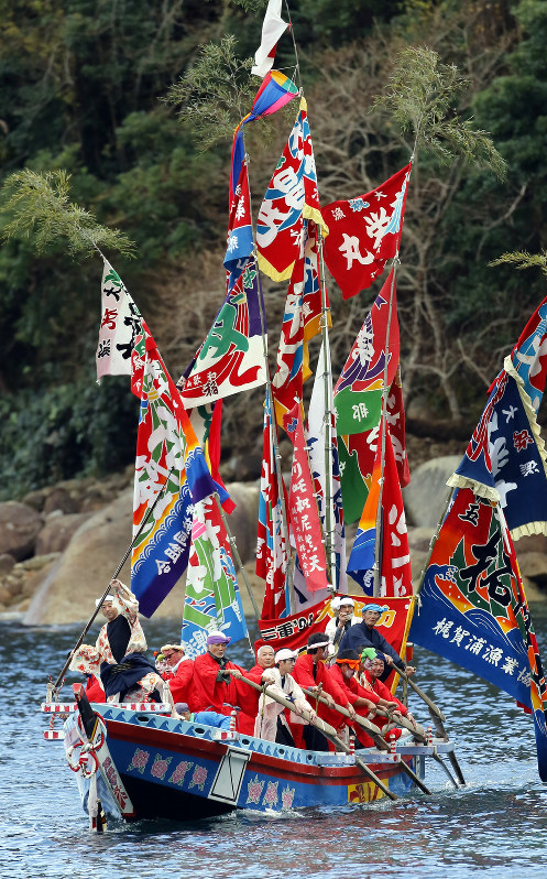 女川復幸祭×☆ケロロ☆ 大漁旗風手持ち旗 ケロロ] 震災復興を願い、宮城県女川町と「ケロロ」のコラボグッズを