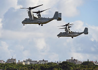 米軍のオスプレイ＝野田武撮影