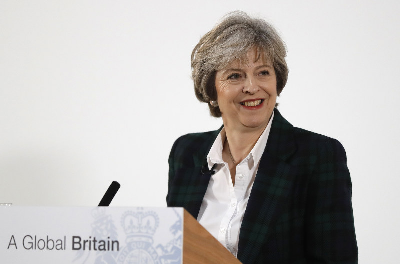 ヨレヨレだったが、明快なメッセージを発したメイ首相=AP