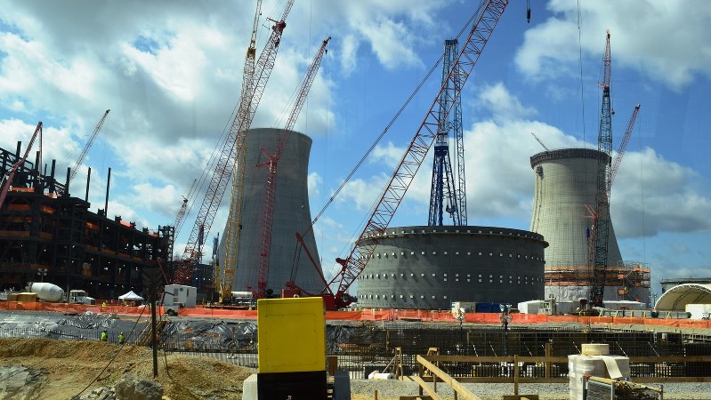 ウェスチングハウスが建設を進めるボーグル原発=2016年5月、清水憲司撮影