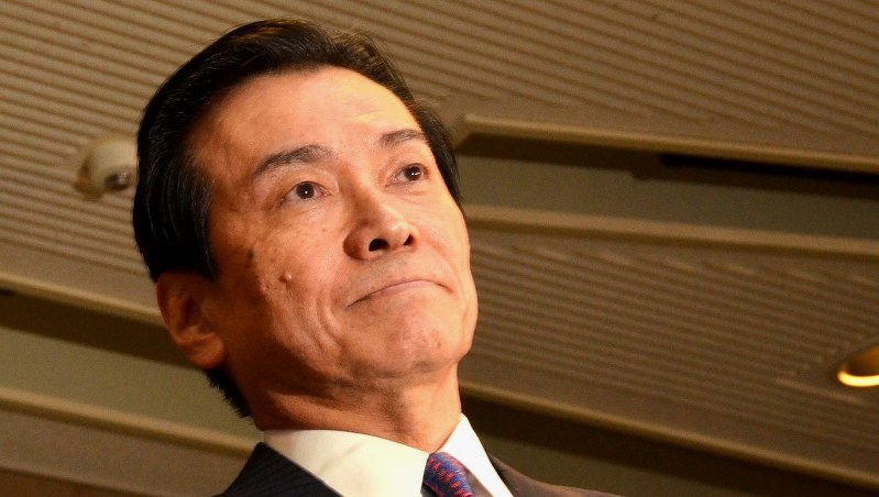 東芝の原子力事業の責任者だった志賀重範前会長=2016年5月6日、今沢真撮影
