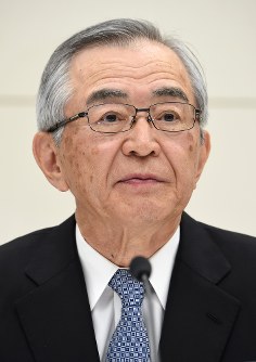 東京電力ホールディングス新会長の川村隆・日立製作所元会長＝東京都千代田区で２０１７年４月３日午後２時８分、竹内紀臣撮影