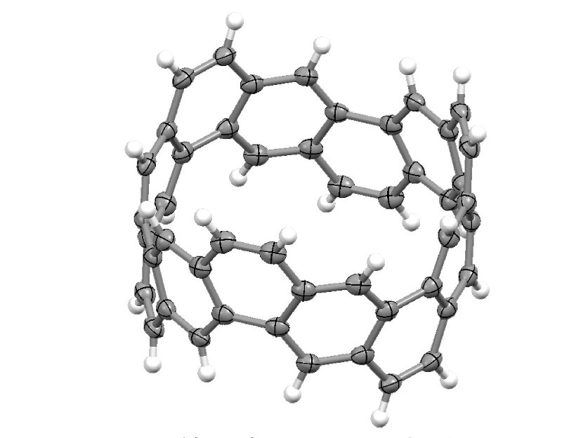カーボンナノベルトの分子構造=名古屋大の伊丹教授提供
