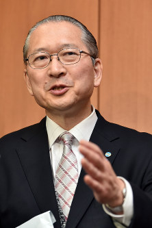 神津里季生・連合会長＝東京都千代田区の経団連会館で２０１７年２月２日午前９時３２分、北山夏帆撮影