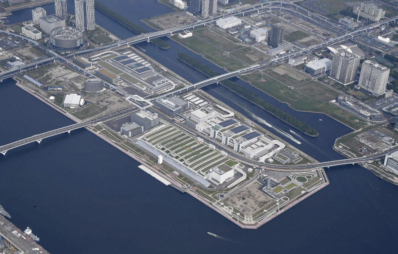 豊洲市場=本社ヘリから藤井達也撮影