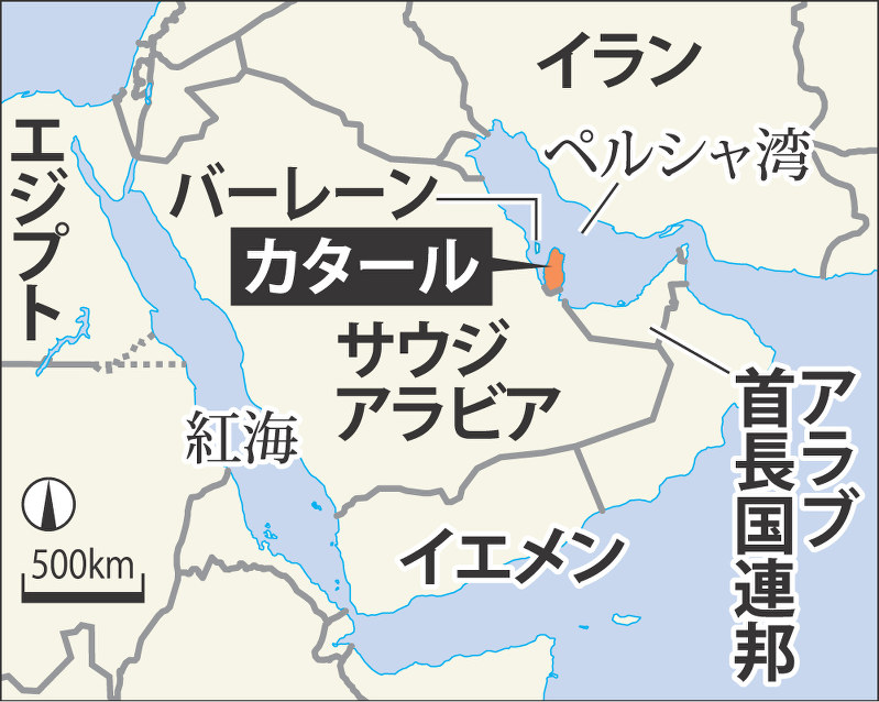カタールの地図