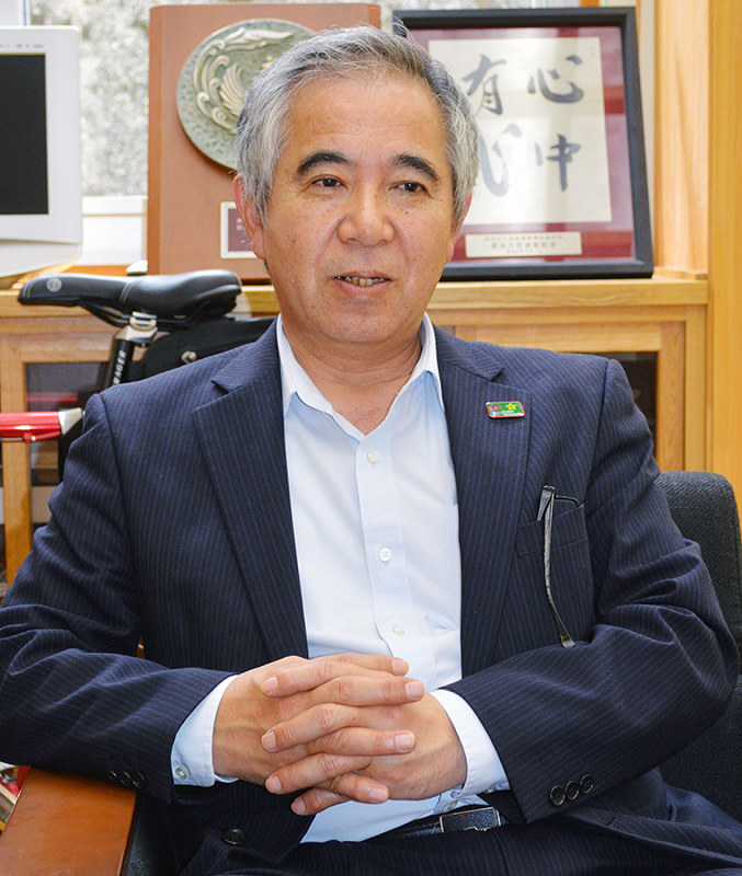 高知県大川村の和田知士村長=和田浩幸撮影