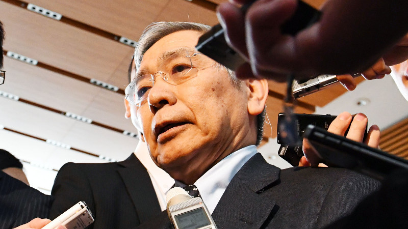 日銀の黒田東彦総裁=2017年5月17日、川田雅浩撮影