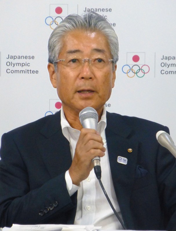 JOC会長に再選され、記者会見する竹田恒和氏