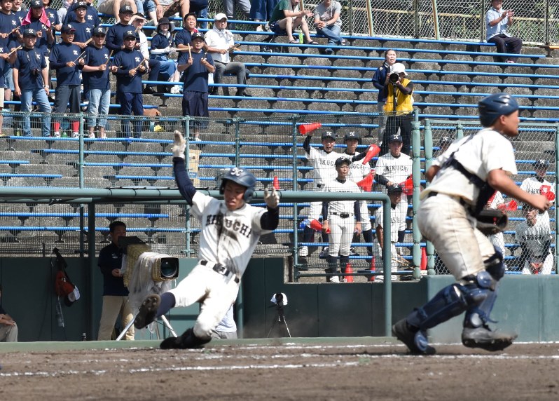 【天草-菊池】五回裏菊池1死二塁、芹川遼汰選手の適時打で後藤遼太郎選手が生還し4点目