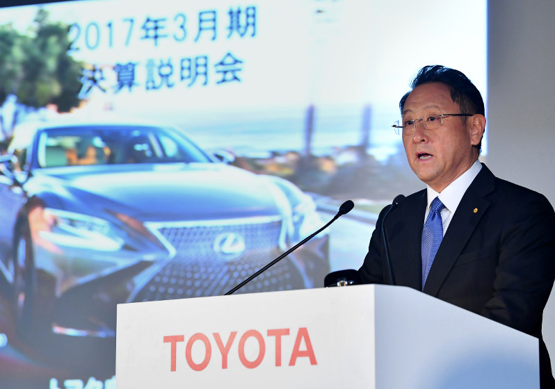 トヨタ自動車の豊田章男社長=東京都文京区のトヨタ自動車東京本社で2017年5月10日、宮間俊樹撮影