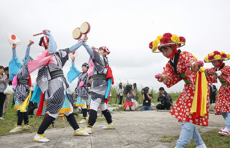 復興祈願祭：「田植え踊り」に涙 福島・浪江で6年半ぶり [写真特集7/6