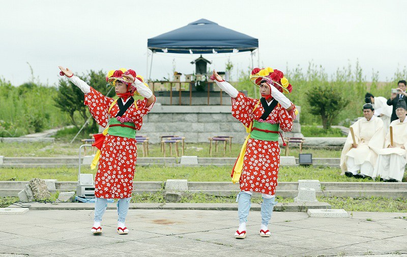 復興祈願祭：「田植え踊り」に涙 福島・浪江で6年半ぶり [写真特集7/6