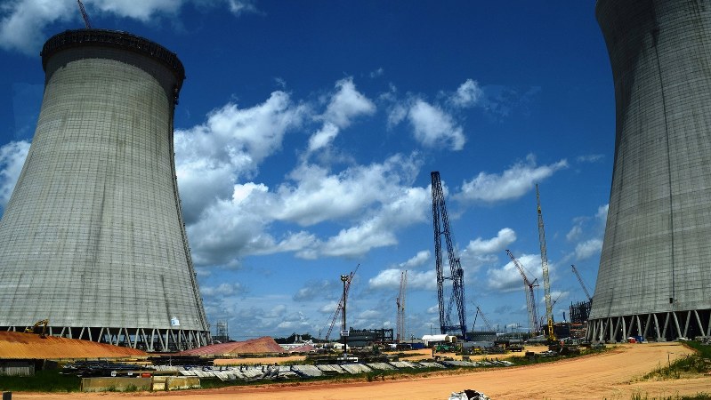 ウェスチングハウスが建設を進めていたボーグル原発=2016年5月、清水憲司撮影